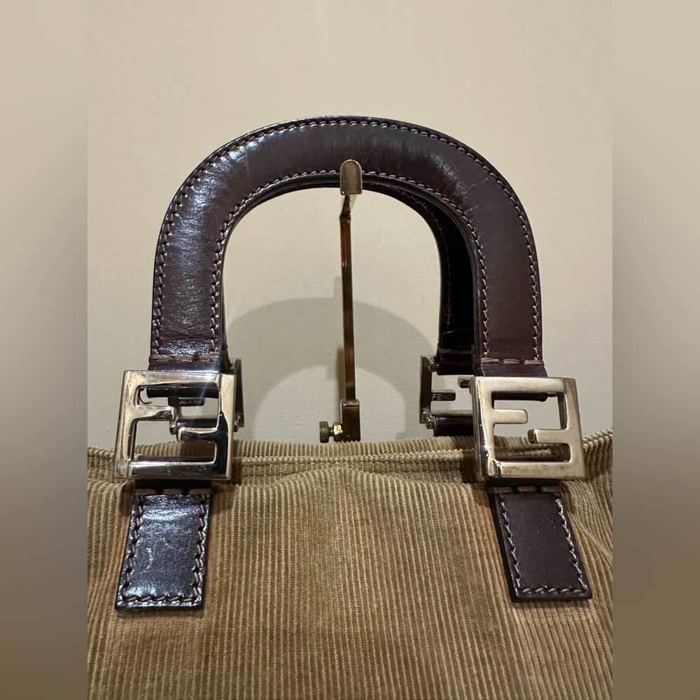 Fendi Brown Corduroy Bag - Picture 2 of 13